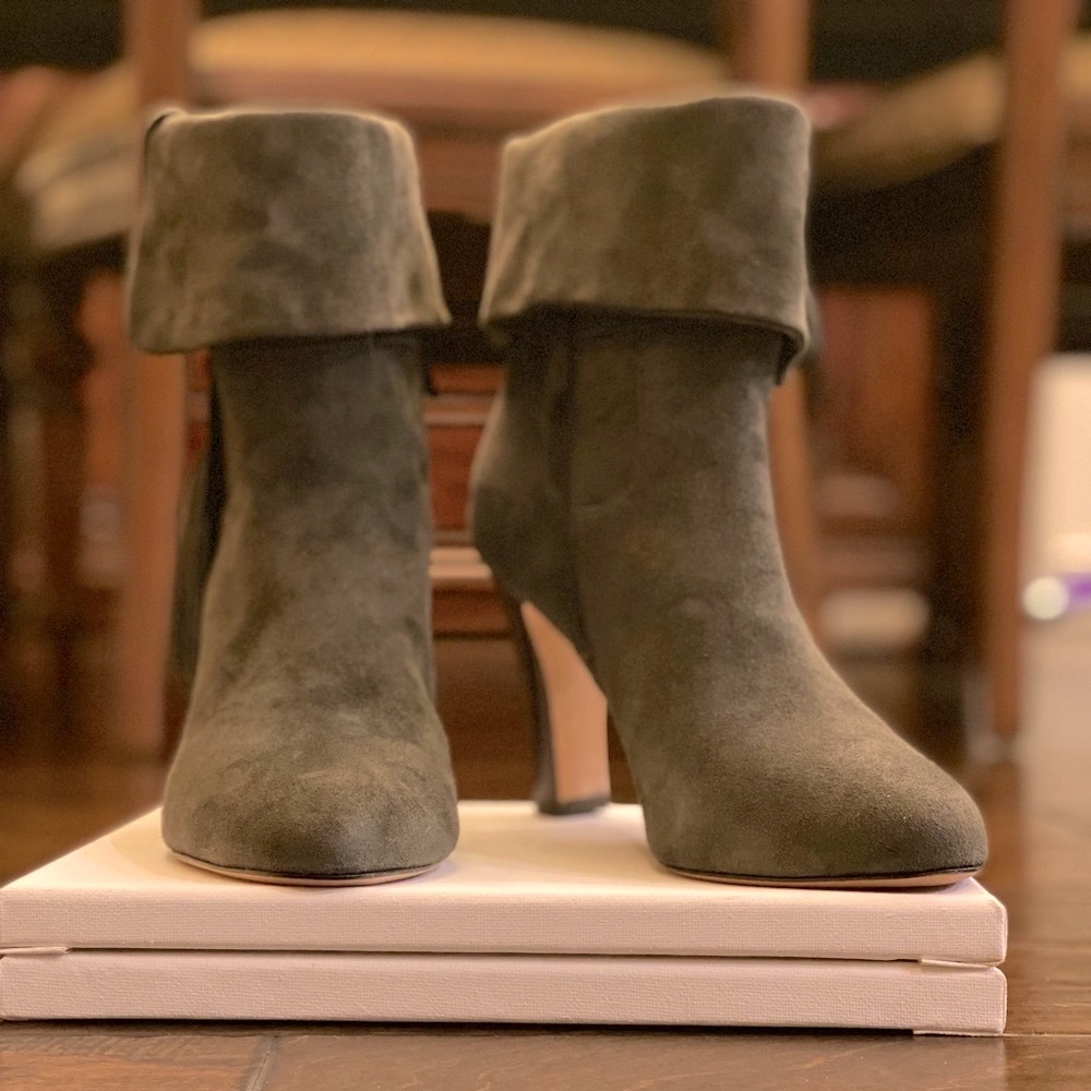 Johnston & Murphy Boots Green Suede Size 8